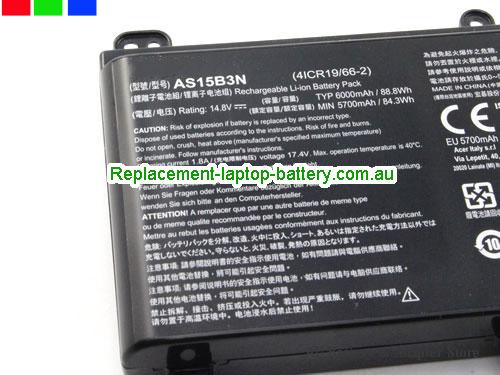  image 4 for Battery Predator 17 X GX-791-75YL, Australia ACER Predator 17 X GX-791-75YL Laptop Battery In Stock With Low Price