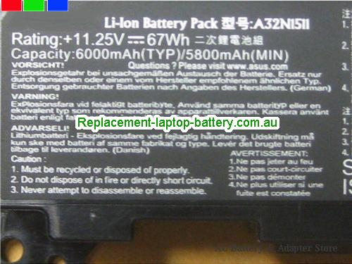  image 2 for Battery ROG G752VM-RB71, Australia ASUS ROG G752VM-RB71 Laptop Battery In Stock With Low Price