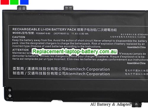  image 4 for Battery PD50SND-G, Australia CLEVO PD50SND-G Laptop Battery In Stock With Low Price