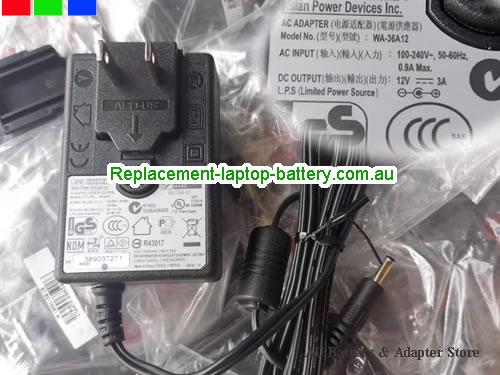 AU  Original Genuine APD WA-36A12 AC Adapter 12v 3A 36W
