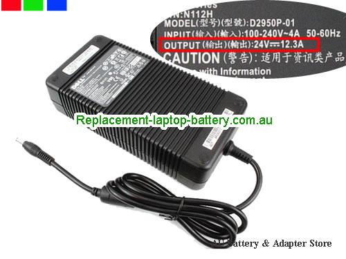 AU  Original Genuine Dell DA295PSO-01 Ac Adapter D2950P-01 24V 12.3A Power Supply 300W