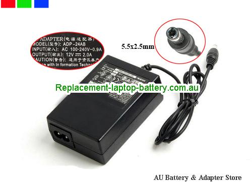  Genuine DELTA  12V 2A Laptop AC Adapter DELTA12V2A24W-5.5x2.5mm-AB
