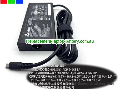  Genuine DELTA  48V 5A Laptop AC Adapter DELTA48V5A240W-Type-C-ADP240KBBA
