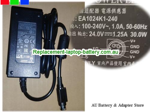 AU  Original 4 Pins EDAC EA1024K1-240 AC Adapter 24v 1.25A 30W Power Supply