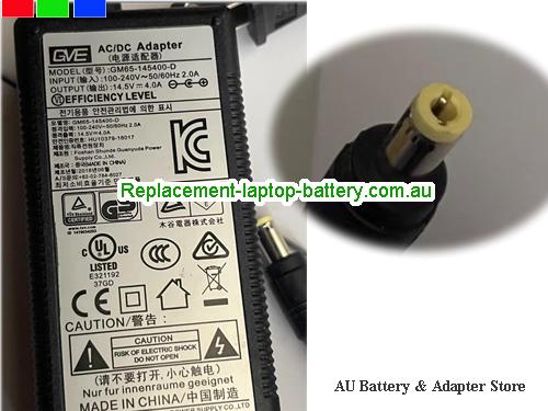  Genuine GVE  14.5V 4A Laptop AC Adapter GVE14.5V4A58W-5.5x2.5mm-GM65