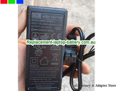 AU  Original Genuine GVE GM95-140600-D AC Adapter for Car Refrigerator 14v 6A 84W PSU