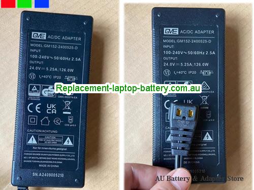 AU  Original Genuine GVE GM152-2400525-D AC Adapter 24.0v 5.25A 126.0W Power Supply for Car Refrigerator