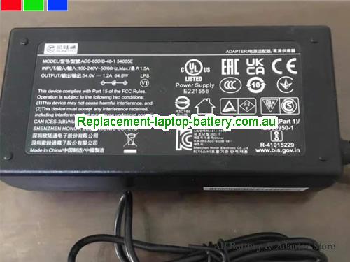 AU  Original Genuine Hoioto ADS-65DIB-48-1 54065E Ac Adapter 54v 1.2A for POE Monitor