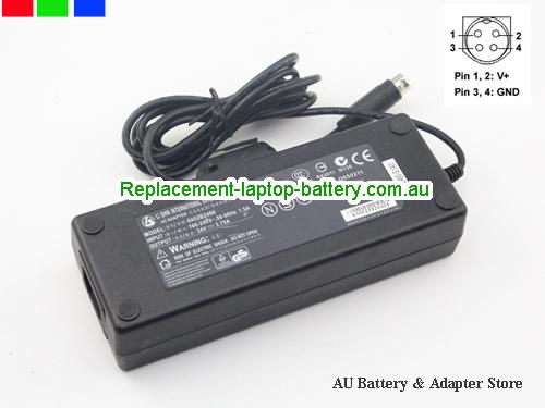 AU  Original Ls 24v 3.75A Li Shin 0452B2490 AC Adapter 90W Power Supply round with 4 Pin