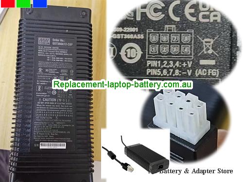  Genuine MEANWELL  12V 27.5A Laptop AC Adapter MEANWELL12V27.5A360W-Molex8Pins