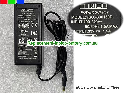  Genuine MISSION  33V 1.5A Laptop AC Adapter MISSION33V1.5A49.5W-4.8x1.7mm