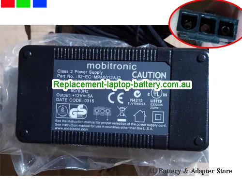 AU  Original Genuine Mobitronic Class 2 Power Supply 82-RC-MpA5012Aj2 12V 5A Ac Adapter NSA60ED-120500