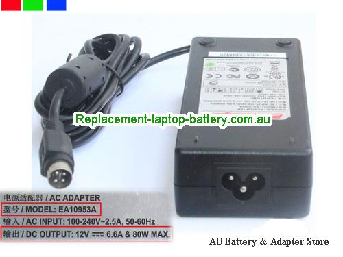  Genuine POSIFLEX  12V 6.6A Laptop AC Adapter POSIFLEX12V6.6A80W-4Pin