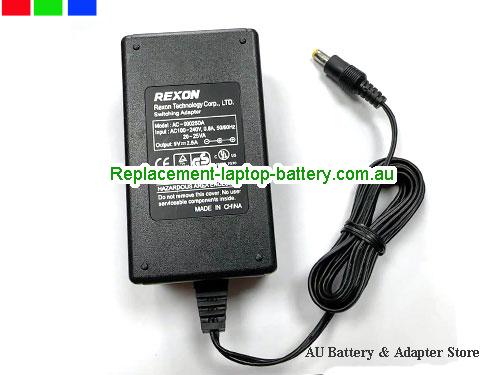 AU  Original Genuine Rexon AC-09025DA AC Adapter Charger 9V 2.5A 22.5W Power Supply