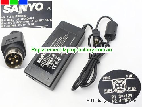 AU  Original Genuine 12V 4-Pin DIN Adapter Charger Supply for Sanyo JS-12050-2C CLT2054 CLT1554 LCD TV Monitor