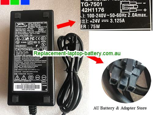  Original 42H1176, IBM 42H1176 ac adapter 24V 3.125A 75W
