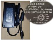 Original 4 Pins EDAC EA1024K1-240 AC Adapter 24v 1.25A 30W Power Supply