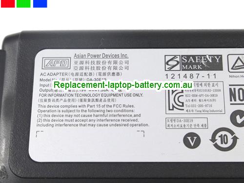  image 3 of  Original Genuine APD DA-30E19 19V 1.58A Ac Adapter for ASIAN POWER DEVICE 5.5x2.5mm 