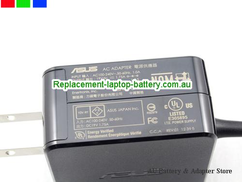  image 4 of  Original Genuine 19V 1.75A Adapter for ASUS VivoBook S200E X201E UX21A UX31A Taichi 21 Zenbook UX21A Charger 