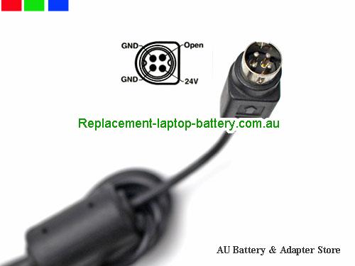 image5 of Australia  Original Genuine Canon MG1-4566 AC Adapter 24v 2.0A 48W Power Supply Round with 4 Pins 