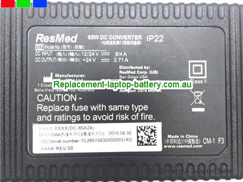  image 2 of  Original Resmed IP22 DC Converter Adapter 24v 2.71A 65W DC-65A24 