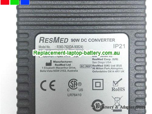  image 2 of  Original Genuine Resmed S9 Series IP21 90W DC Converter Adapter R360-792 DA-90B24 24V 3.75A 
