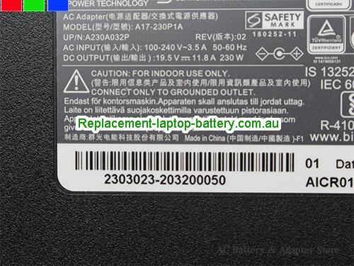  image 2 of  Original Genuine Chicony A17-230P1A AC Adapter 19.5v 11.8A 230W Power Supply Pro Small Type 