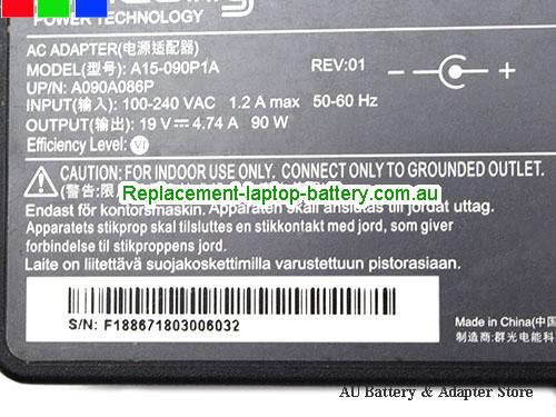  image 2 of  Original Genuine Chicony A090A086P AC Adapter A15-090P1A 19V 4.74A 90W Power Supply 