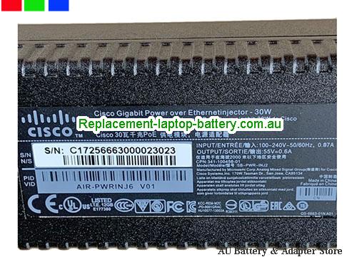  image 2 of  Original Genuine Cisco AIR-PWRINJ6 POE PSU 55v 0.6A 30W MA-NJN-4 
