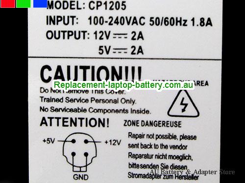 image 2 of  Original CP1205 AC Adapter for Coming Data OutPut 12v 2A 5V 2A Round with 4Pin Power Supply 