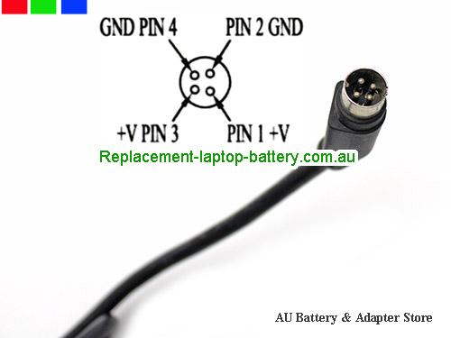  image5 of Australia  Original Genuine CWT CAM075241 AC Adapter 24v 3.1A Power Supply 74.4W Round with 4 Pin 