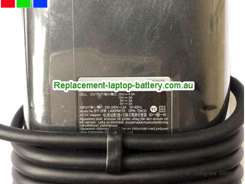  image 2 of  Original DELL LA90PM170 TDK33 20V 4.5A 90W Type C USB-C Thunderbolt 3 XPS12 9250 Tablet Adapter 