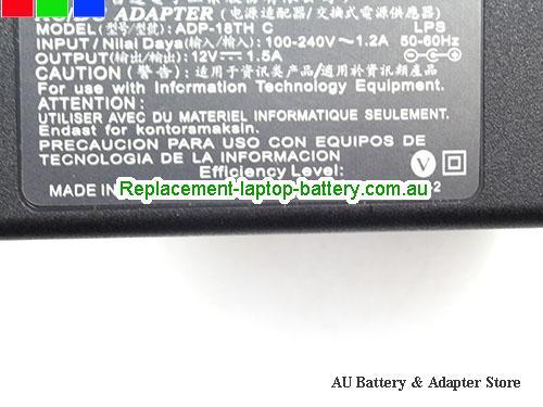  image 2 of  Original Genuine Delta ADp-18TH C Ac Adapter 12V 1.5A 18W Power Supply for Swithing Router 