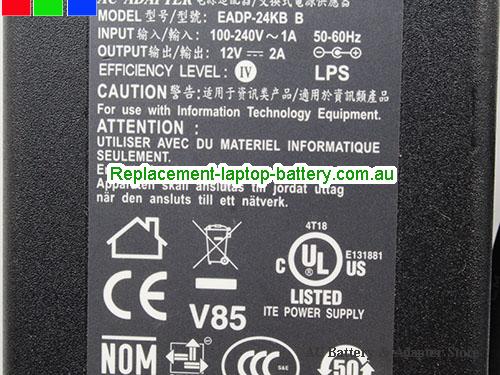  image 2 of  Original Genuine Delta EADP-24KB B AC Adapter 12v 2A 24W Power Supply 5.5/2.1mm Tip 