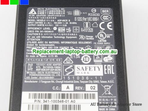  image 3 of  Original Genuine Delta ADP-66CR B Ac Adapter 12v 5.5A 66W 4 square holes 