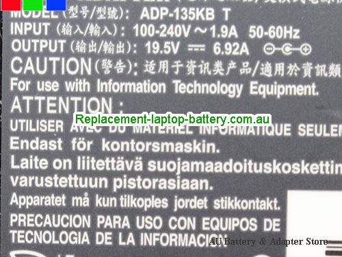  image 2 of  Original Genuine Delta ADP-135KB T AC Adapter 19.5v 6.92A 135W Power Supply 7.4 x 5.0mm 