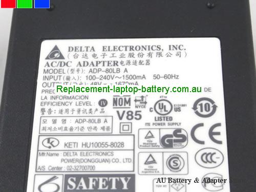  image 2 of  Original New Genuine Delta ADP-80LB A HIRPO HP-0L081T03P 48V 1670mA Cisco 881 Power Supply 