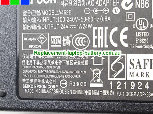  image 2 of  Original Genuine Epson A462E Ac Adapter 24v 1A 24W Power Supply 