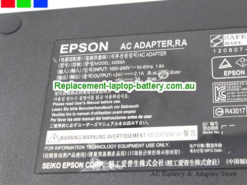  image 3 of  Original Genuine EPSON M266A Ac Adapter 24v 2.1A, 5v 3A 50w with 2 Tips Output 