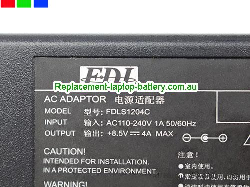  image 2 of  Original Genuine FDL FDLS1204C Ac Adapter 8.5v 4A 34W Power Supply 