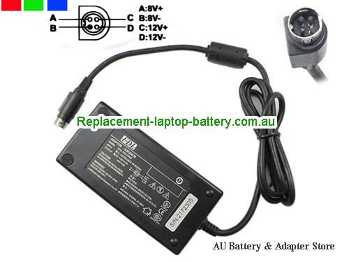  image 1 of  Original Genuine FDL FDL1204E Ac Adapter 12v 1A 8v 4A 36W Dual output PowerSupply 