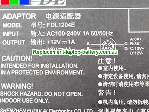  image 2 of  Original Genuine FDL FDL1204E Ac Adapter 12v 1A 8v 4A 36W Dual output PowerSupply 