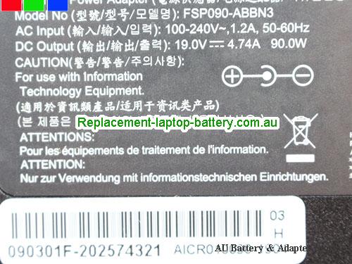  image 2 of  Original Genuine Thin FSP FSP090-ABBN3 AC Adapter 19v 4.74A Switching Power Adapter 