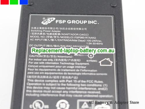  image 4 of  Original FSP 24V 2.5A  AC Adapter FSP060-RTAAN2 Switching Power Adapter 