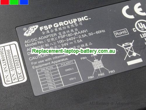  image 4 of  Original Genuine FSP FSP180-AAAN1 AC Adapter Molex 6 pin 24v 7.5A 180W Power Adapter 