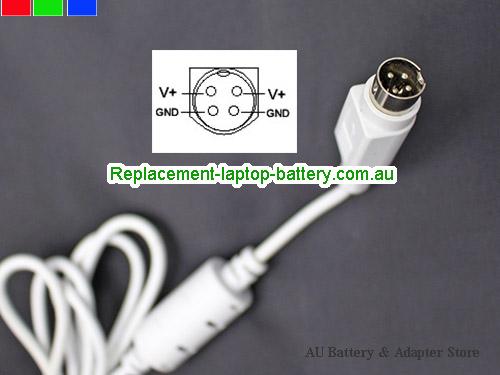  image5 of Australia  Original Genuine White FSP FSP120-AWAN3-W AC Adapter 54v 2.22A 120W Power Supply Round with 4 Pins 