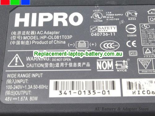  image 4 of  Original Genuine Hipro HP-OL081T03P Ac Adapter 48V 1.67A 80W Power Supply 