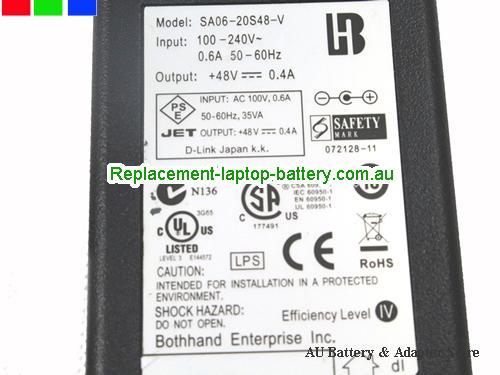  image 3 of  Original JET SA06-20S48-V 48V 0.4A 19W Ac Adapter 