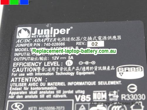 image 3 of  Original Genuine Juniper 740-028086 ac adapter EADP-60KB B for SRX210HE SRX320-POE 12v 5A 60W 