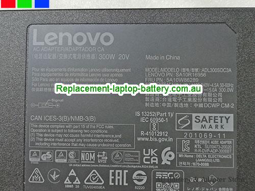  image 2 of  Original Genuine Lenovo ADL300SDC3A ac adapter 20v 15A 330W for Legion R9000P R9000K Y9000K Y9000X 